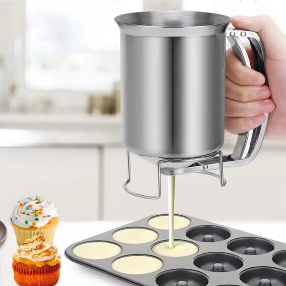 Stainless Steel Kitchen Flour Tool Mix Funnel Dispenser(1 Set) - Picture 12 of 13